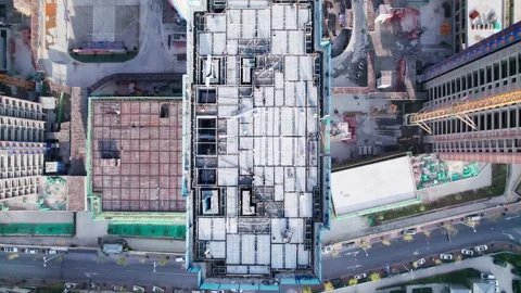 Aerial view of construction site in hangzhou Stock Footage 165455563