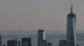 Aerial View Construction Site of One World Trade Center, NYC Skyline, 1 WTC, day HD Footage