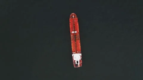 Aerial view container cargo freight oil tanker maritime sea transport marine Stock Footage 336446089