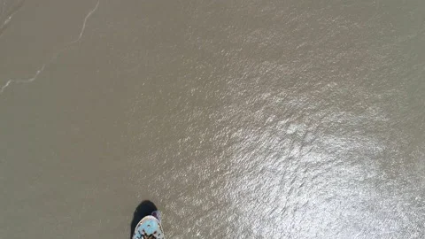 Aerial view container cargo ship Stock Footage 142861160