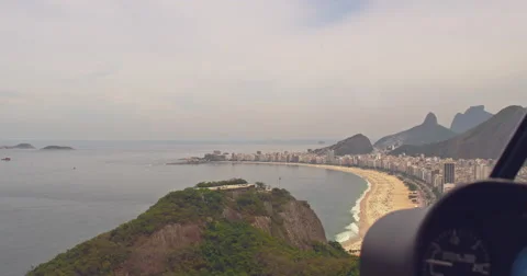 Aerial View of Copacabana Beach Stock Footage 64863685