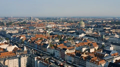 Aerial view of Copenhagen Stock Footage 115454907