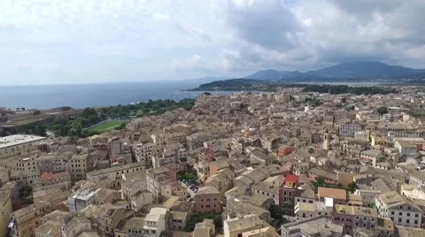Aerial View of Corfu Greece  스톡 동영상 65530904