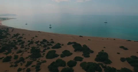 Aerial view of Corfu island Stock Footage