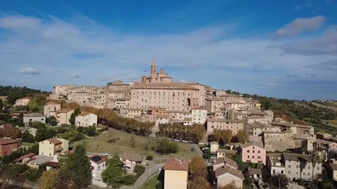 Aerial view of Corinaldo Stock Footage 321057643