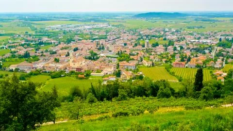 Aerial view of Cormons Stock Photos