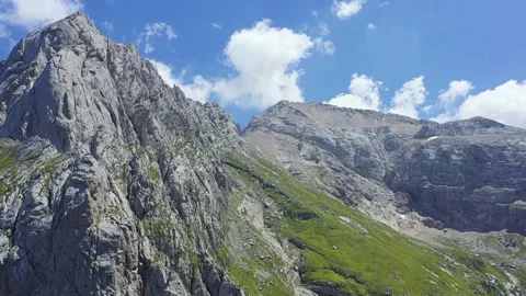 Aerial view of the corno piccolo in the mountain area of gran sasso italy video  Video stock 136921953