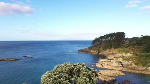 Aerial view of Coromandel Peninsula Stock Footage 103441094
