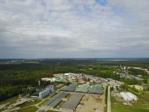 Aerial view of countryside, drone top view Stock Photos
