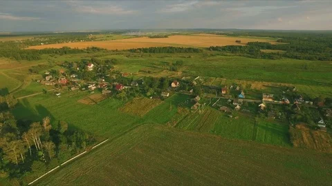 Aerial view of countryside Stock Footage 72116422