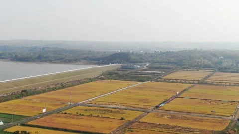 Aerial view of countryside 스톡 동영상 240156570