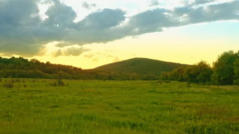 Aerial view of countryside scenery Stock Footage 134496830