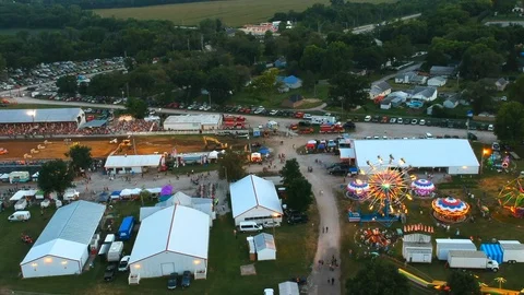 Aerial View of a County Fair Video stock 102144522