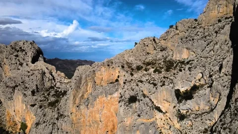 Aerial view of the Crack in the mountain Stock Footage 239768274