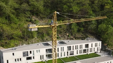 Aerial view of crane Video stock 158149343