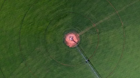 Aerial View of Crop Circle Stock Footage 52330877