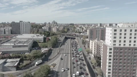 Aerial View of Cross Bronx Expressway 6K LOG Stock Footage 289688748