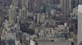 Aerial View Crowded New York City Looking Down Above Buildings Establishing Shot HD Footage
