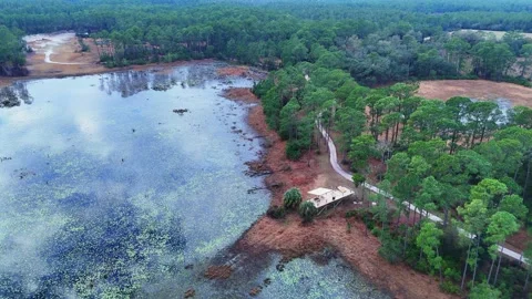 Aerial view of Crows Bluff in Lake County, United States. Stock Footage 340631987