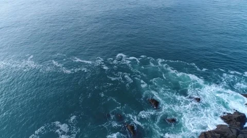 Aerial view of Croyde Devon Landscape (5) Stock Footage 163650737