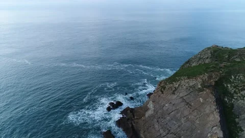 Aerial view of Croyde Devon Landscape (7) Stock Footage 163651326