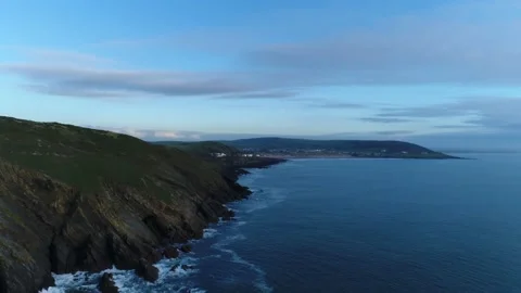 Aerial view of Croyde Devon Landscape (2) Stockbeeldmateriaal 163651657