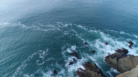 Aerial view of Croyde Devon Landscape (6) Stock Footage 163652079