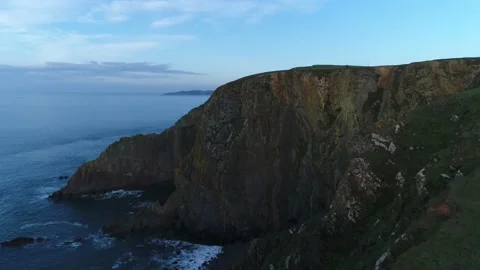 Aerial view of Croyde Devon Landscape (8) Stock Footage 163652119