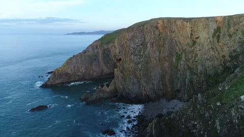 Aerial view of Croyde Devon Landscape (16) Stock Footage 163652985