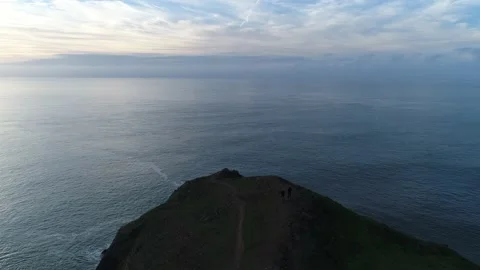 Aerial view of Croyde Devon Landscape (15) Stock Footage 163652986