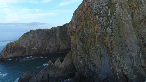 Aerial view of Croyde Devon Landscape (17) Stock Footage 163653569