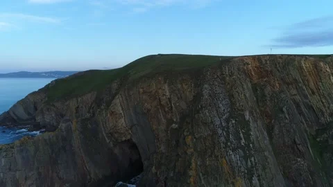 Aerial view of Croyde Devon Landscape (29) Stock Footage 163653644
