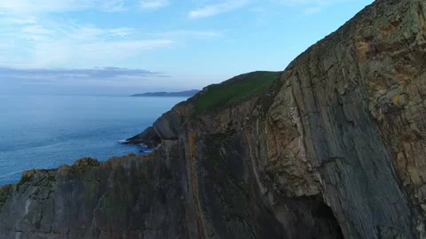 Aerial view of Croyde Devon Landscape (18) Stock Footage 163653771