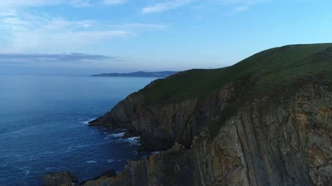 Aerial view of Croyde Devon Landscape (19) Stock Footage 163654284
