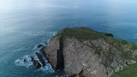 Aerial view of Croyde Devon Landscape (28) Stock Footage 163656091