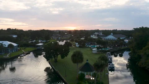 Aerial view of Crystal River Stock Footage 149602645