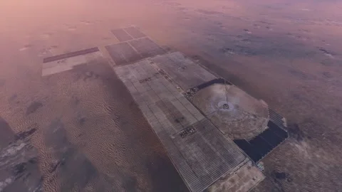 Aerial view of CT MSR Tower at Solar Park in Dubai. United Arab Emirates Stock Footage 306026997
