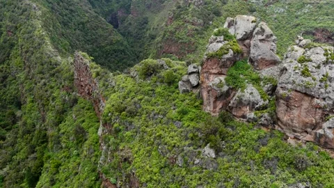 Aerial View of Cubo de la Galga La Palma Canary Islands Spain Stock-Footage 335804960