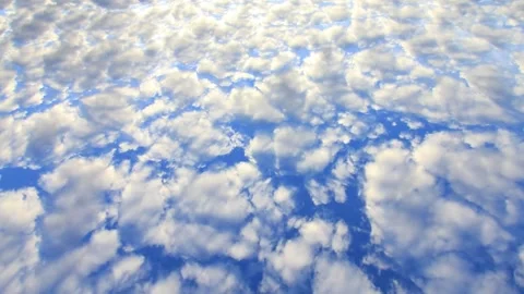 Aerial View of Cumulus Cloudscape, Blue Sky Background 스톡 동영상 310922589