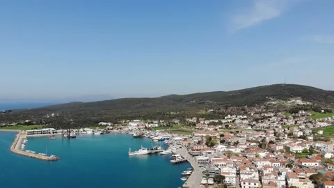 Aerial view of Cunda, Turkey Stock Footage 196895690