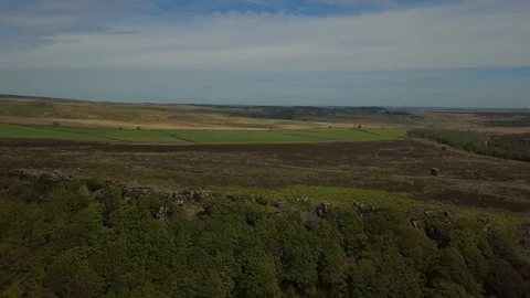 Aerial view on Curbar Edge Stock Footage 112299695