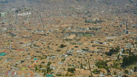 Aerial view of Cusco City Centre Stock-Footage 116624153