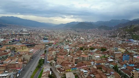 Aerial view of Cusco, Peru Stock Footage 120666754