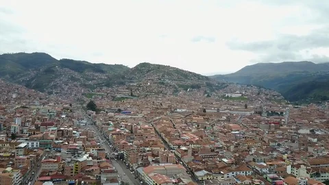 Aerial view of Cusco, Peru Stock Footage 120667036