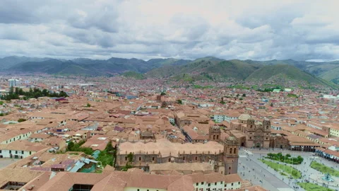 Aerial view of Cusco, Peru Vidéo 311288770