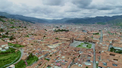 Aerial view of Cusco, Peru Stock Footage 311288848