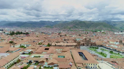 Aerial view of Cusco, Peru Stock Footage 311288877