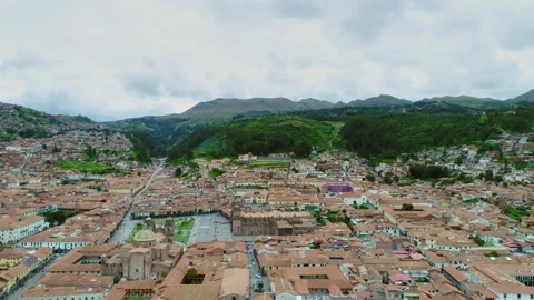 Aerial view of Cusco, Peru Stock Footage 311288916
