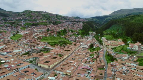 Aerial view of Cusco, Peru Stock Footage 311289012