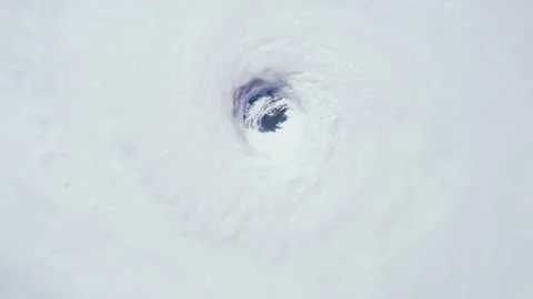 Aerial View of a Cyclone from Outer Space Stockbeeldmateriaal 250765385